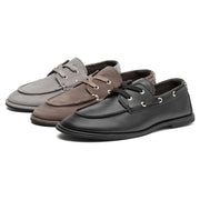 Women's Round Toe Leather Retro Loafers – Shop at OWNLUXE