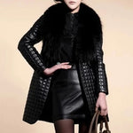 Load image into Gallery viewer, Women’s Winter Faux Leather Fur Long Sleeve Coat Jacket – Casual Streetwear Outerwear

