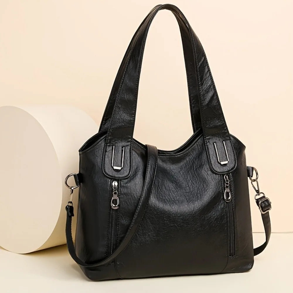 Spacious Leather Removable-Strap Crossbody Bag | OWNLUXE