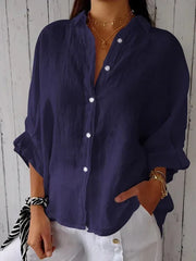 Cotton Linen Blouse | OWNLUXE