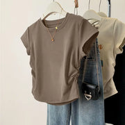 Slim-Fit Round-Neck Blouse | OWNLUXE