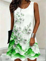 Mini Sleeveless Floral Print Dress | OWNLUXE