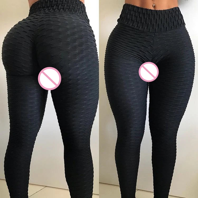 Crotchless Sport Zip-Up Push-Up Leggings | OWNLUXE