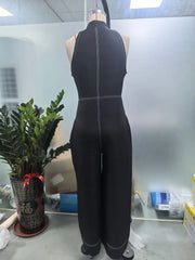 Relaxed-Fit Off-Shoulder Zip-Up Pocket Jumpsuit | OWNLUXE