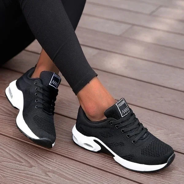 Breathable Patchwork Lace-Up Sneakers for Everyday Wear