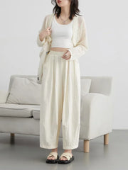 High-Waist Pleated Wide-Leg Pants | OWNLUXE