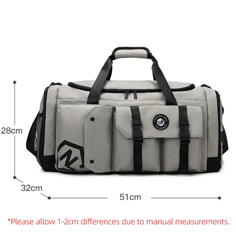 Men’s Travel Duffel Bag – Multifunctional Oxford Weekender