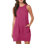 Sleeveless Round-Neck Tank Dresses | OWNLUXE