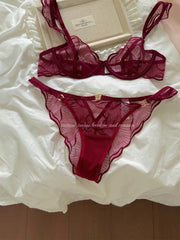 French Lace Floral Embroidery Bra & Brief Set | OWNLUXE