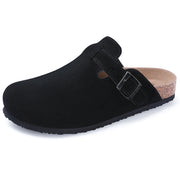 Women's Adjustable Leather Slippers (Black No Strap) – Shop at OWNLUXE