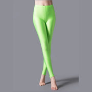 Skinny Extended-Size Shiny Yoga Leggings | OWNLUXE