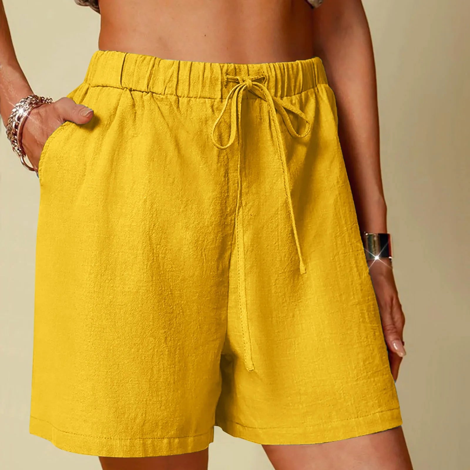 Women's Stretch Twill Summer Shorts – Casual, Breathable, and Stylish