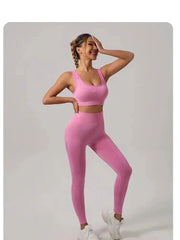 Seamless High-Waist Yoga Leggings - High-Stretch Fitness Pants