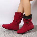 Load image into Gallery viewer, Sexy Animal Print Motorcycle Boots – Canvas Ankle Boots with Spike Heels &amp; Fur
