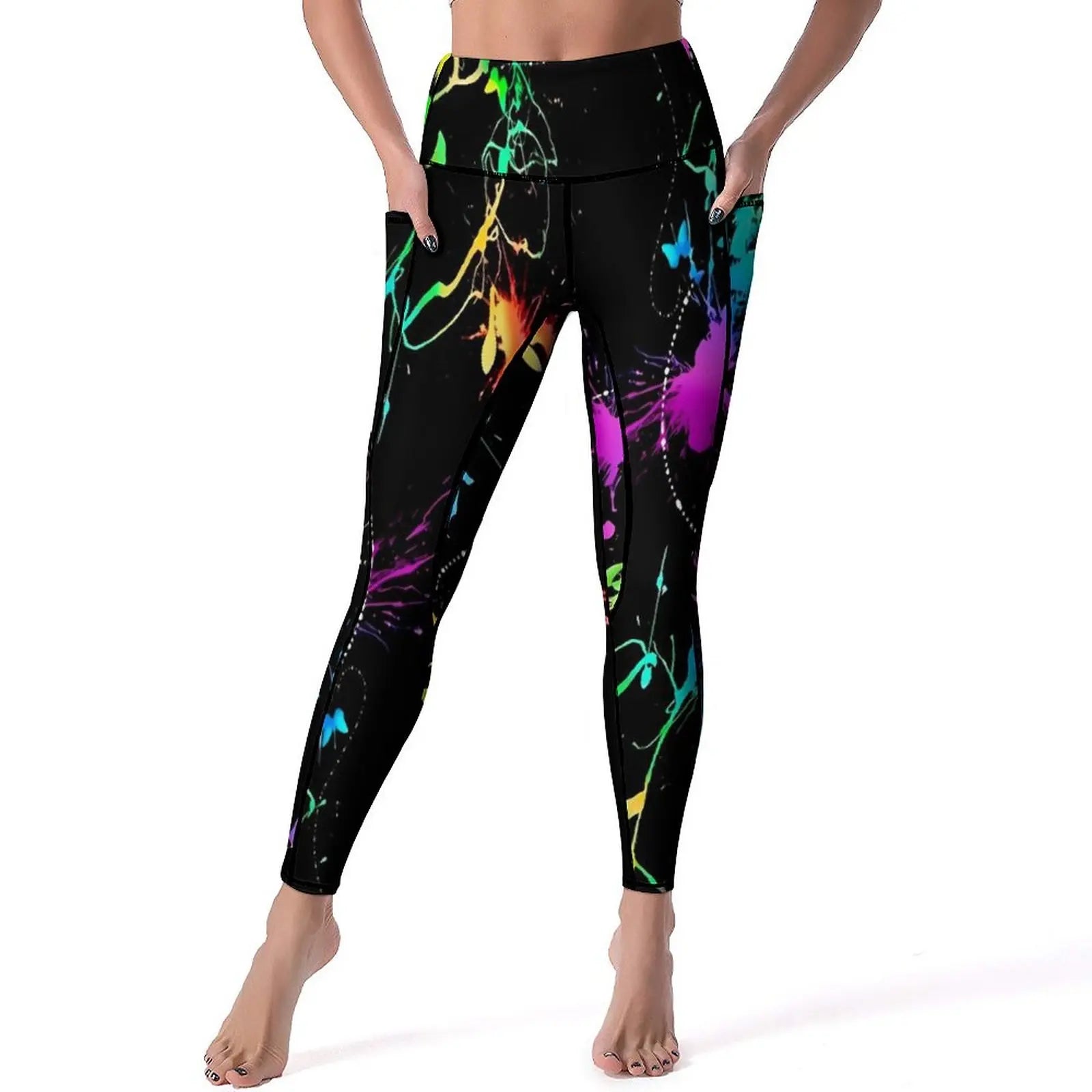Women's High-Waist Printed Leggings – Stretchy, Comfortable & Casual