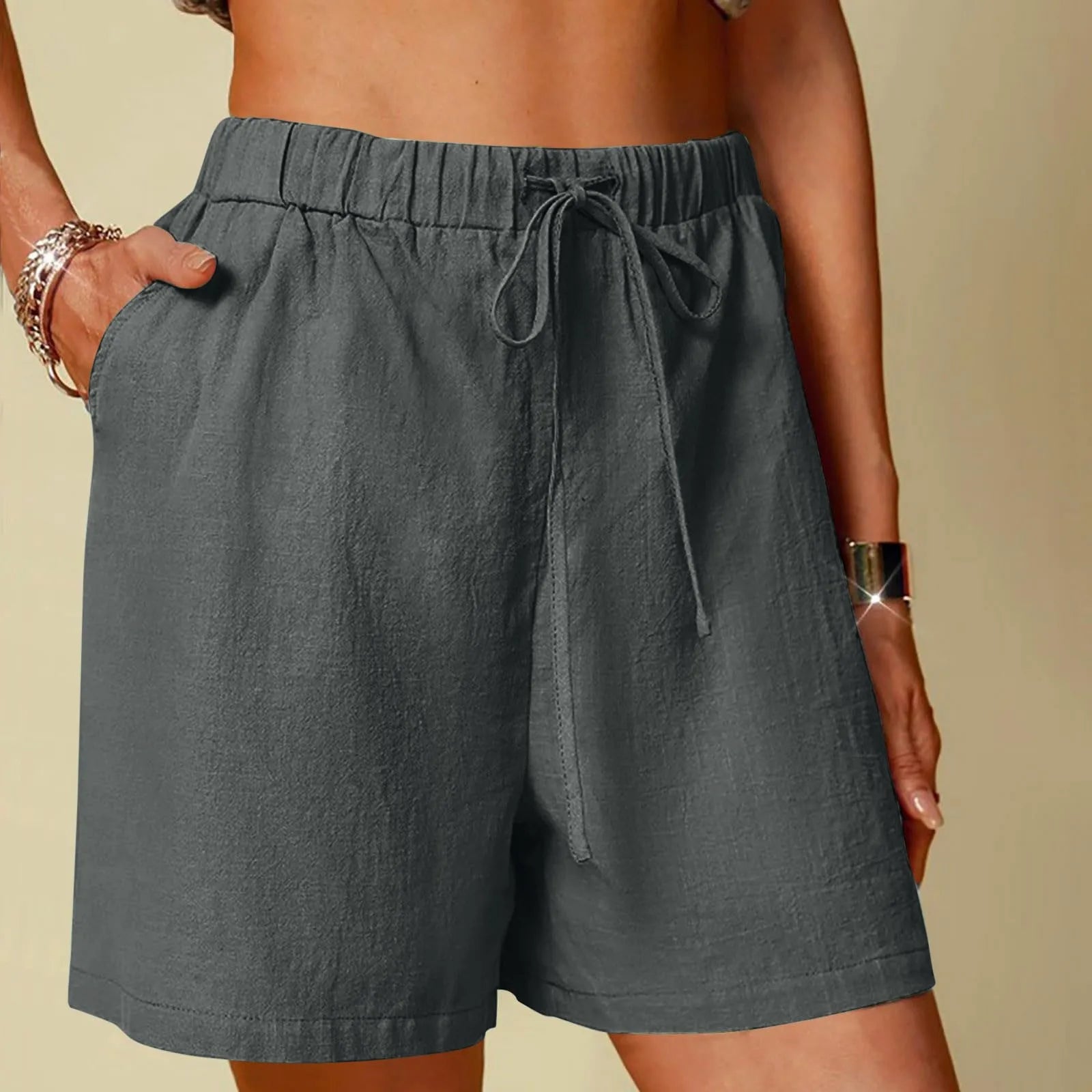 Women's Stretch Twill Summer Shorts – Casual, Breathable, and Stylish