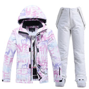Women’s Thick Warm Ski Suit Set – Waterproof Winter Gear