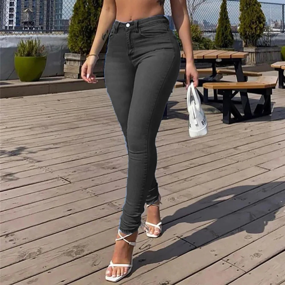 ✨ Women’s Mid-Rise Skinny Jeans – Stylish Comfort for Every Season ✨ ✨ Jean skinny taille mi-haute pour femme – Confort stylé pour toutes saisons ✨