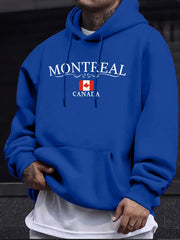 Montreal Canada Letter Print Sweatshirt – Casual Warm Hoodie Pullover | OWNLUXE