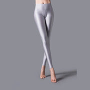 Skinny Extended-Size Shiny Yoga Leggings | OWNLUXE