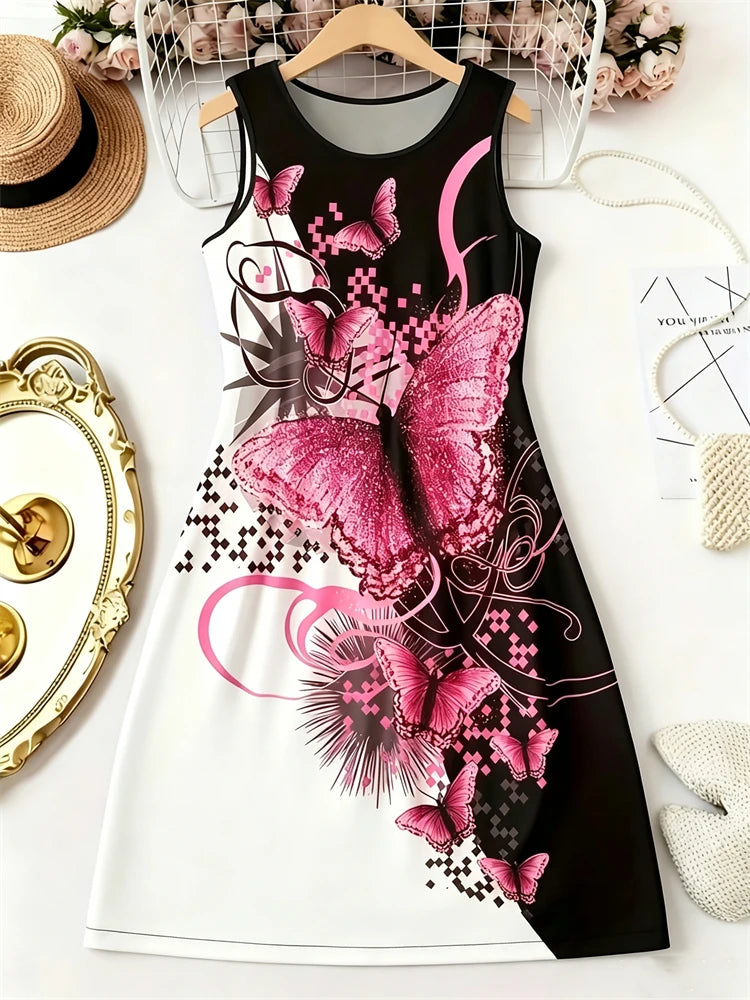 3D-Print Floral Print Sleeveless Printed Street | OWNLUXE