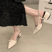 Women's Beige/black Sandals Heels | OWNLUXE