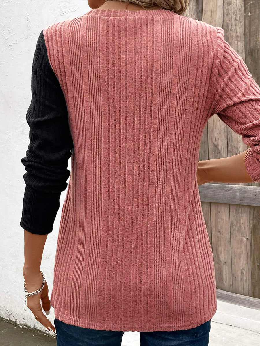 Women's Long-Sleeve Ribbed T-Shirt | OWNLUXE