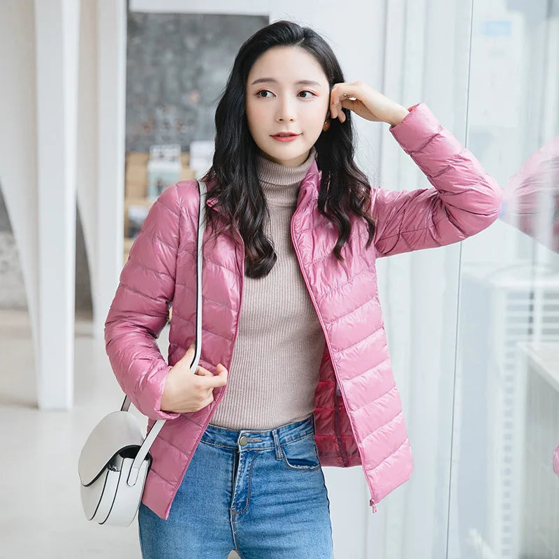 Women Spring Jacket Fashion Short Ultra Lightweight | OWNLUXE