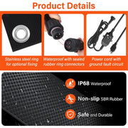 Graphene Heated Snow Melting Mat for Steps, Sidewalks & Driveways