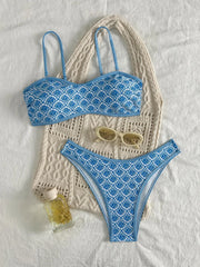 Printed Triangle Bikini Set | OWNLUXE
