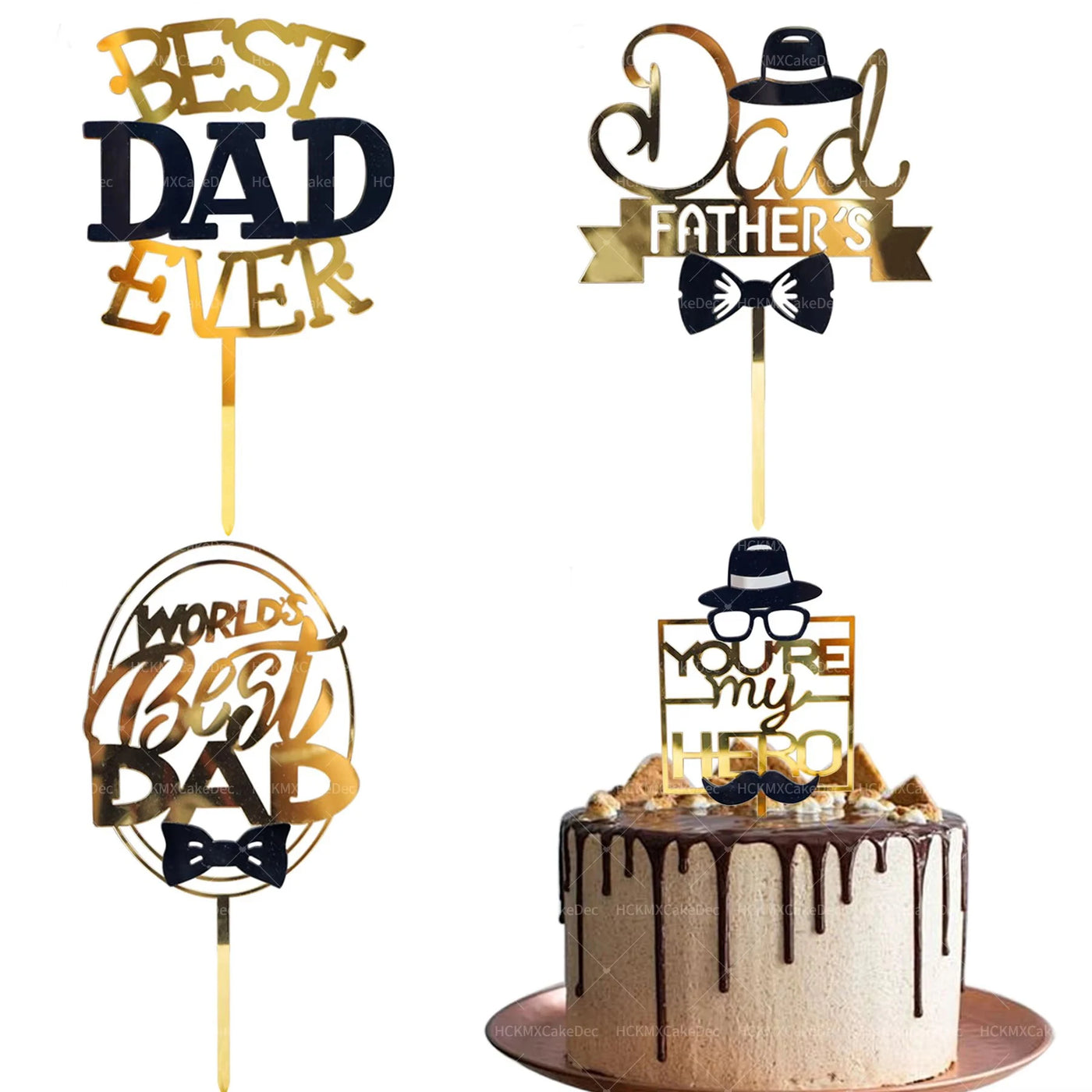 Father’s Day Acrylic Sign – Modern Clear Tabletop Décor