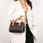 Vintage Pillow-Shaped Boston Bag - Lightweight PU Leather Crossbody | OWNLUXE