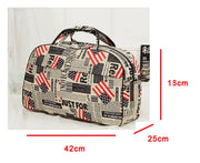 Women's PU Leather Travel Duffle Bag – Geometric Design Weekender