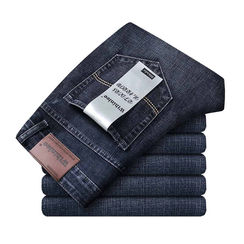 Wthinlee Business Men's Jeans Casual Straight Stretch Pants | OWNLUXE