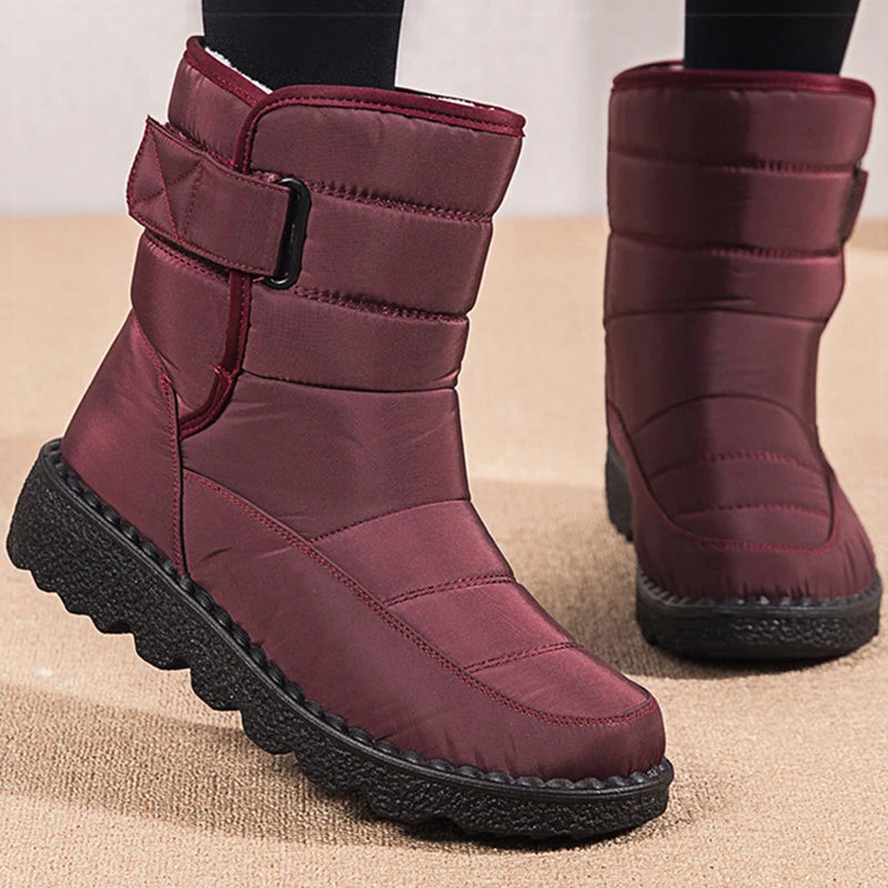 Boots Korean Style Winter Boots Women Low Heels Middle | OWNLUXE