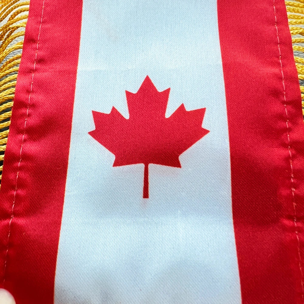 10x14cm Car Window Decoration Polyester Canada Hanging pennant Flags Canadian Mini Pennant