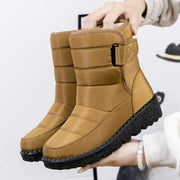 Women's Waterproof Mid-Calf Winter Boots with Plush Lining