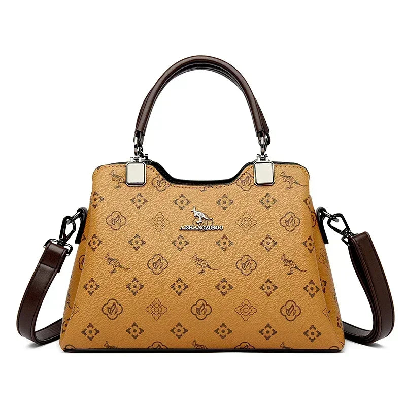 Animal Print Large Capacity Tote Bag - Soft Leather Crossbody | OWNLUXE
