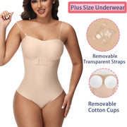 Shaping Bodysuit with Bra Lifter & Removable Straps - Tummy Control Thong | OWNLUXE
