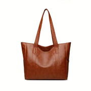 Vintage PU Tote Bag – Structured Casual Everyday Handbag
