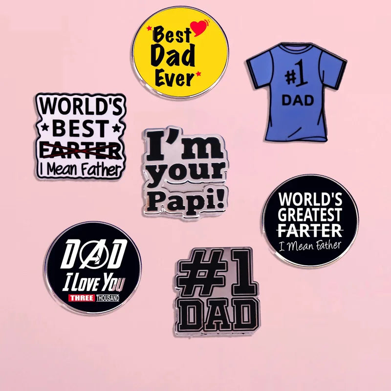 🎖️ Funny Dad Pin Badge | Broche drôle pour papa – Cadeau fête des Pères