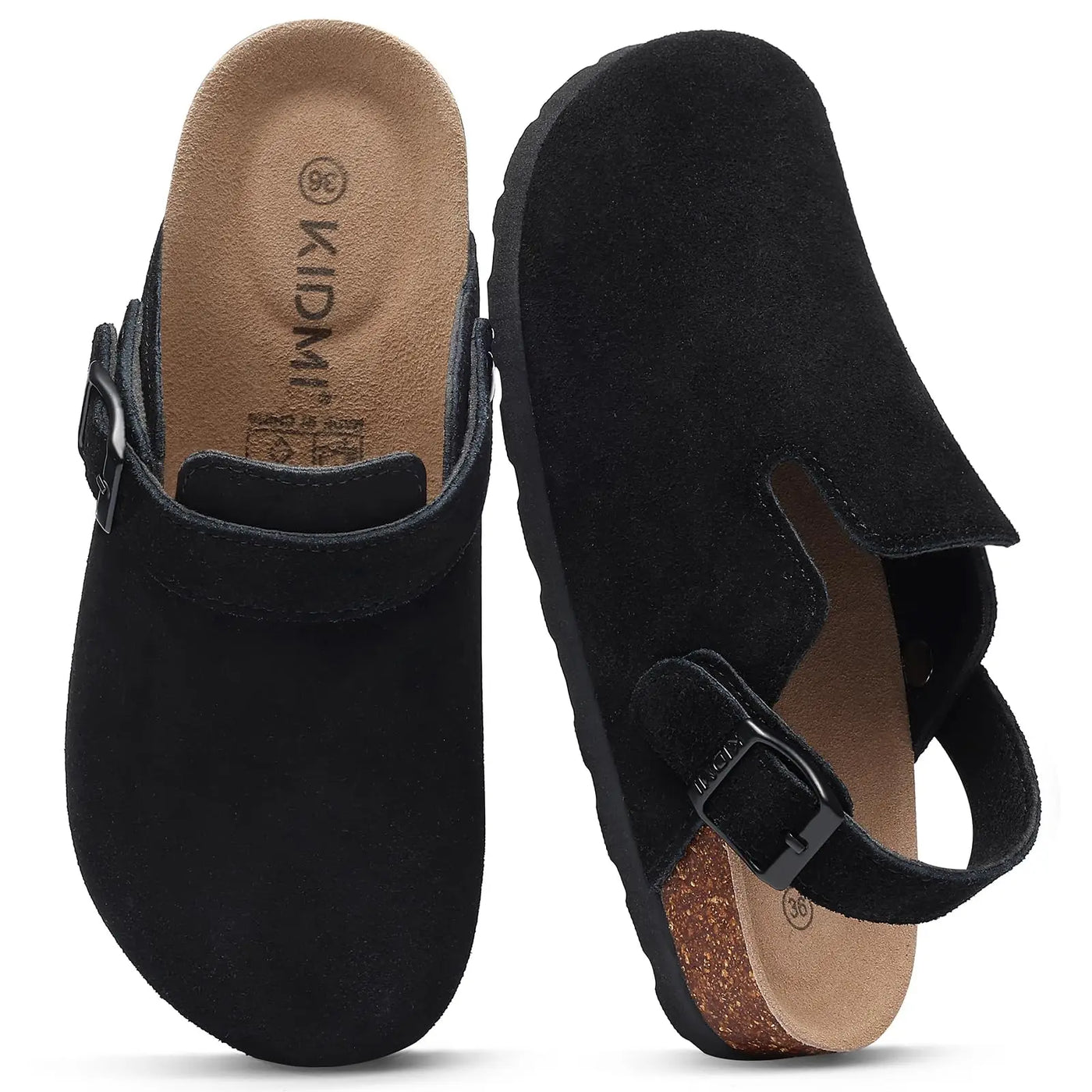 Women's Arch Support Adjustable Leather Slippers | OWNLUXE