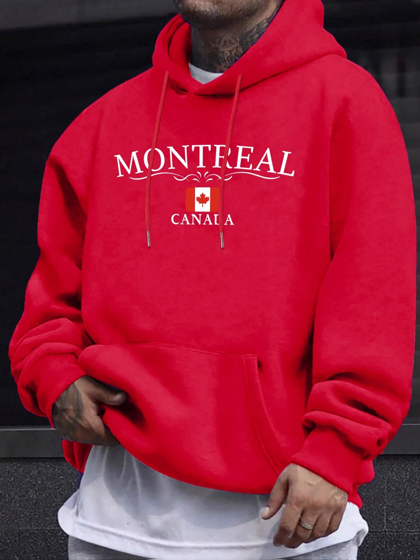 Montreal Canada Letter Print Sweatshirt – Casual Warm Hoodie Pullover | OWNLUXE