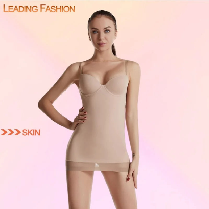 Slimming Shapewear Slip Dress Body Shaper with Cups