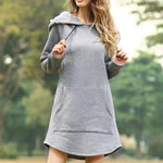 Load image into Gallery viewer, Casual Women&#39;s X-Long Hooded Pullover Hoodie
