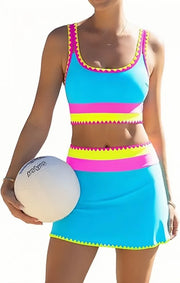 High-Waist Colorblock Swim Cover-Up | OWNLUXE