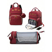 3-in-1 Diaper Bag Backpack with Foldable Baby Bed & USB Charging | OWNLUXE