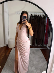 Women's Sleeveless Halter Maxi Dress | OWNLUXE