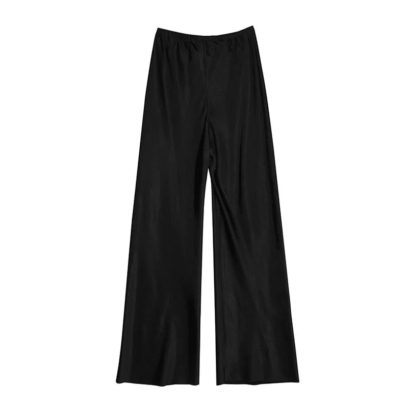 Satin Wide-Leg Pants | OWNLUXE