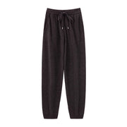 Wool Relaxed-Fit High-Waist Knit Pants | OWNLUXE